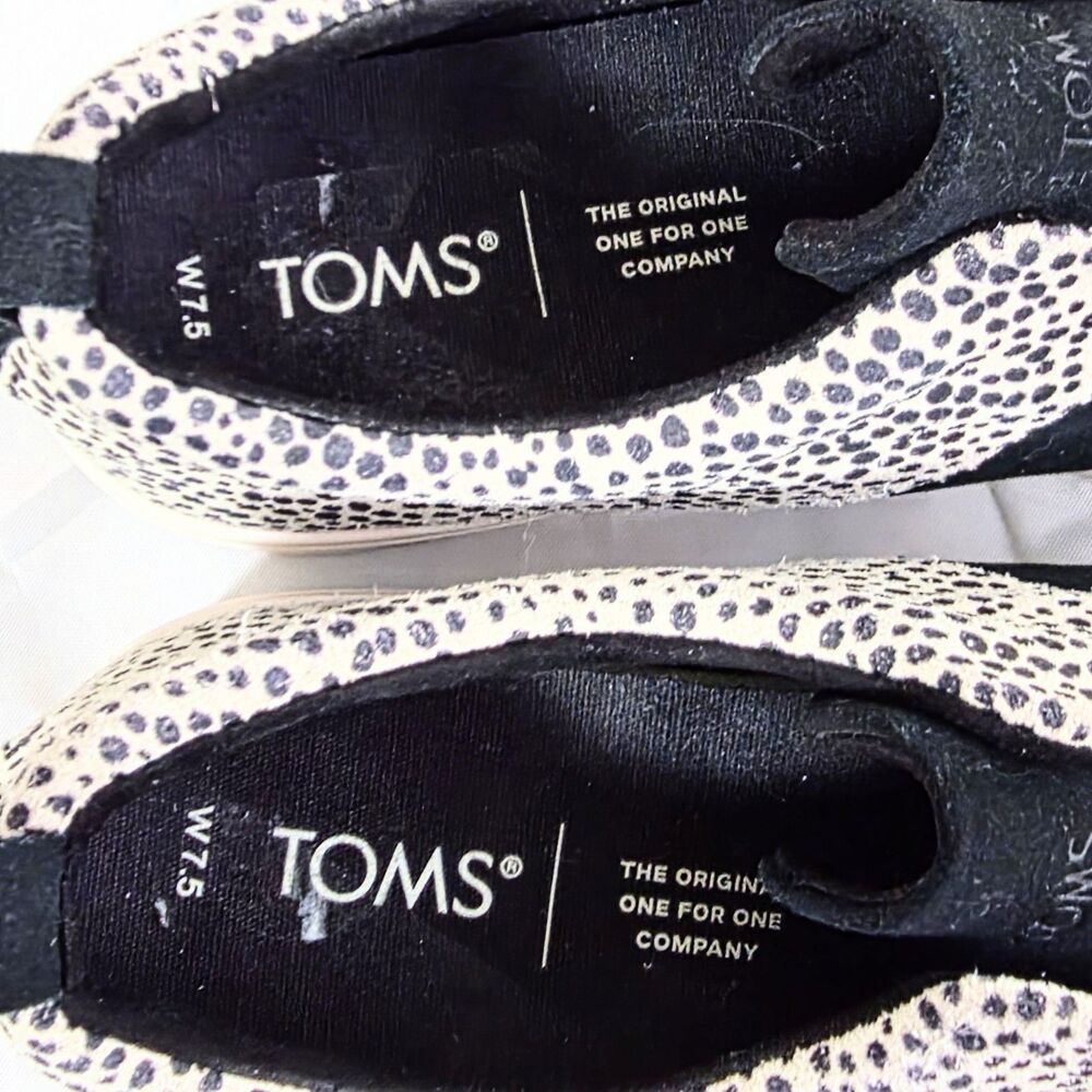 TOMS Amber Black Suede & Mini Cheetah Slip-On Platform Sneakers - Women's 7.5 - Picture 3 of 8